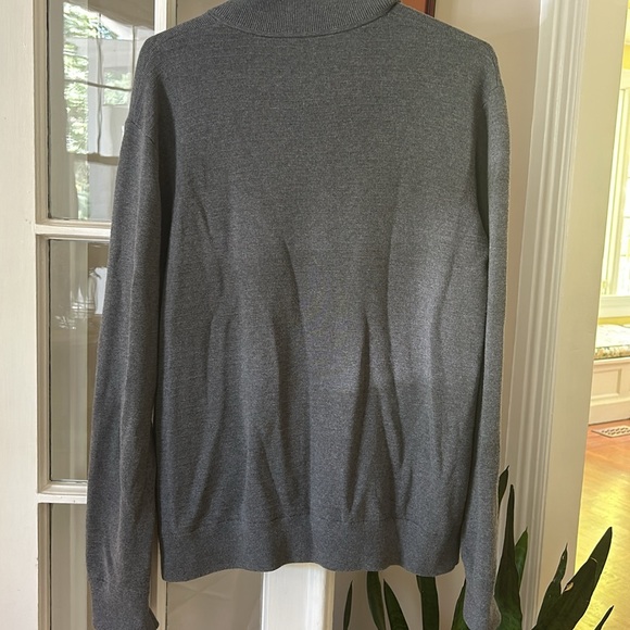 Theory grey zipper cardigan - Picture 4 of 7